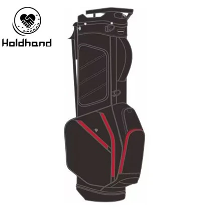 La moda impermeable modifica el bolso material del soporte del golf para requisitos particulares del cuero de la PU del OEM 14