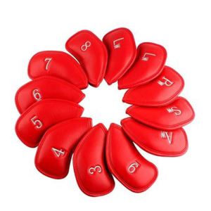 Insignia del OEM por mayor de cuero Golf Headcovers de hierro