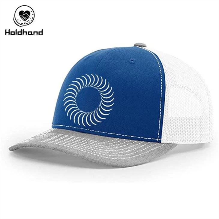 Blue Geometric Series Golf Hats Custom Truck Hats