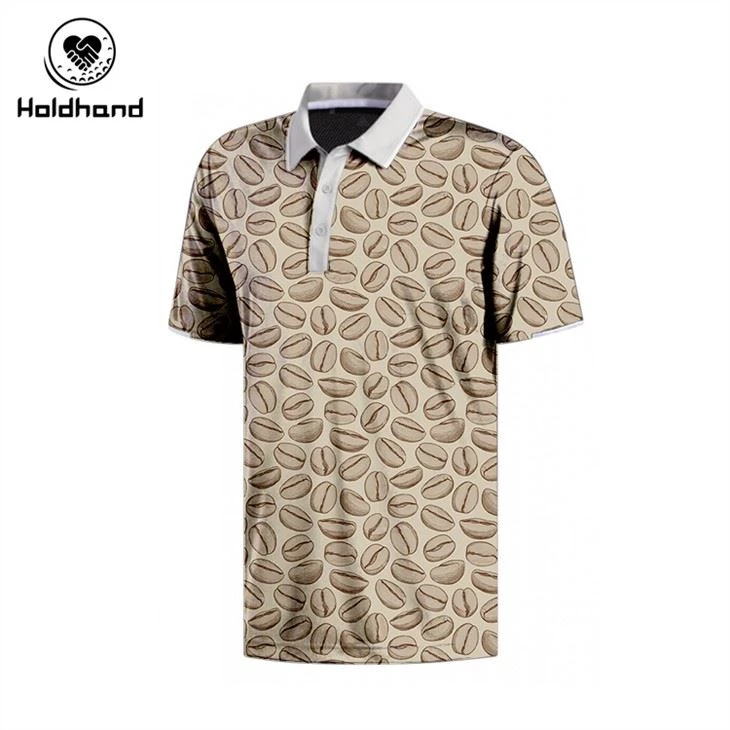 Polo de golf de gran tamaño personalizado con estampado popular