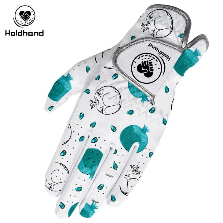 Guantes de golf Cabretta de diseño personalizado de cuero PU con patrón de cuero PU garantizado de alta calidad