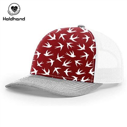 Gorros y gorras de béisbol/camionero unisex con diseño de golondrina en vuelo, 5 paneles