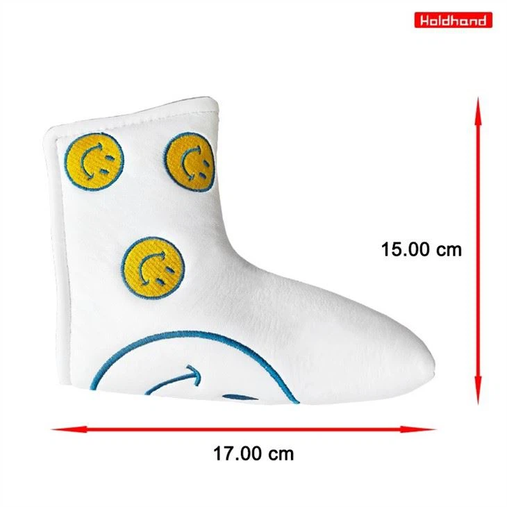 Smile Face PU Leather Golf Putter Cover Blade Style