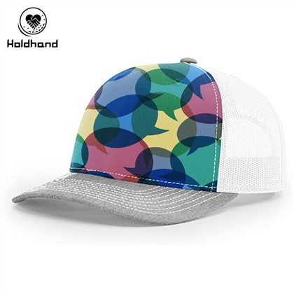 Combinación de bloques de colores con estampado de papá gorra de béisbol ajustable Polo camionero estilo Unisex sombreros ajustables